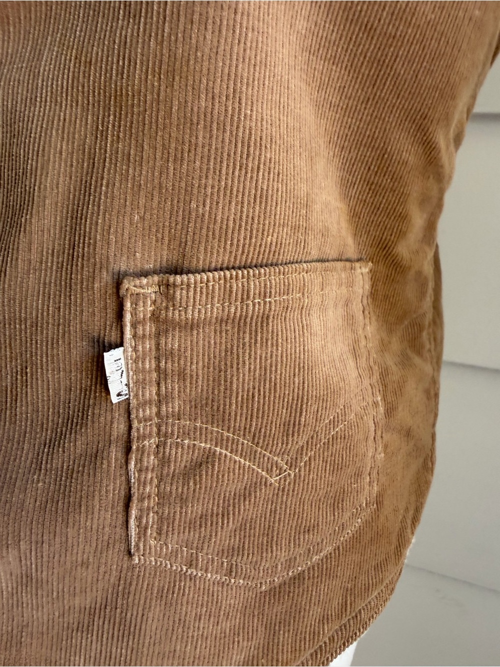 Vintage 1970s Levi’s White Tab Corduroy Sherpa Vest size M - Picture 3 of 6